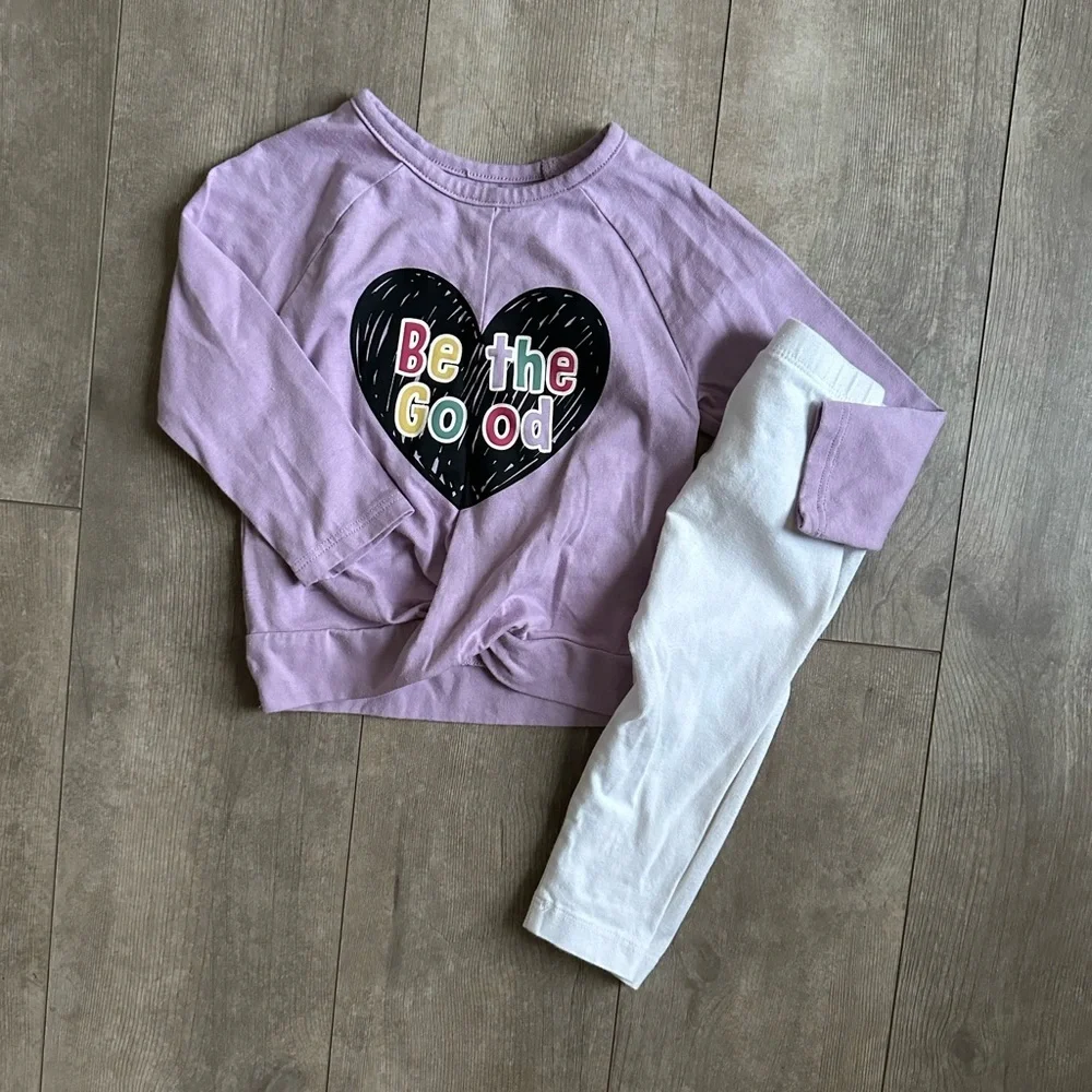 ‘Be the Good’ Matching Long Sleeve cozy set Old Navy Garanimals 12-18 M Girl